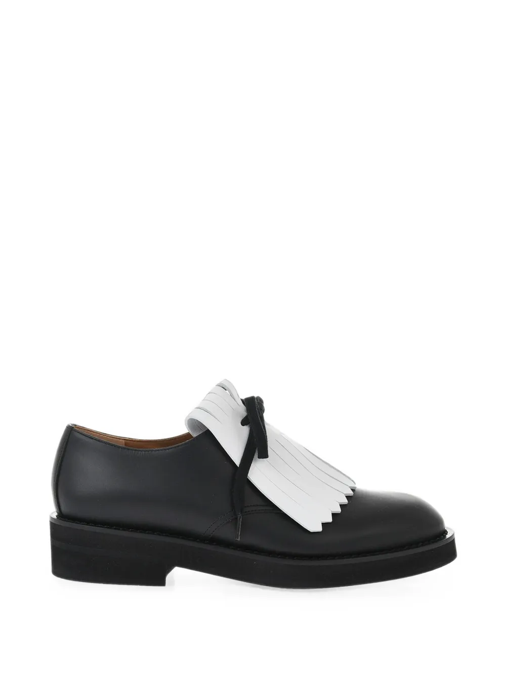 Marni fringe-detail leather Derby shoes Zwart