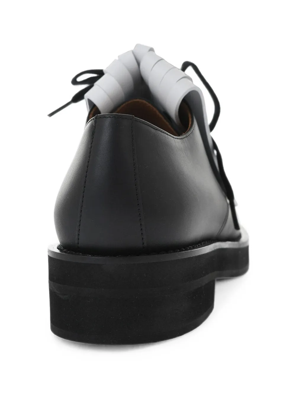 Marni fringe-detail leather Derby shoes Zwart
