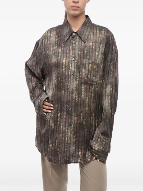 Y/Project floral-print striped shirt