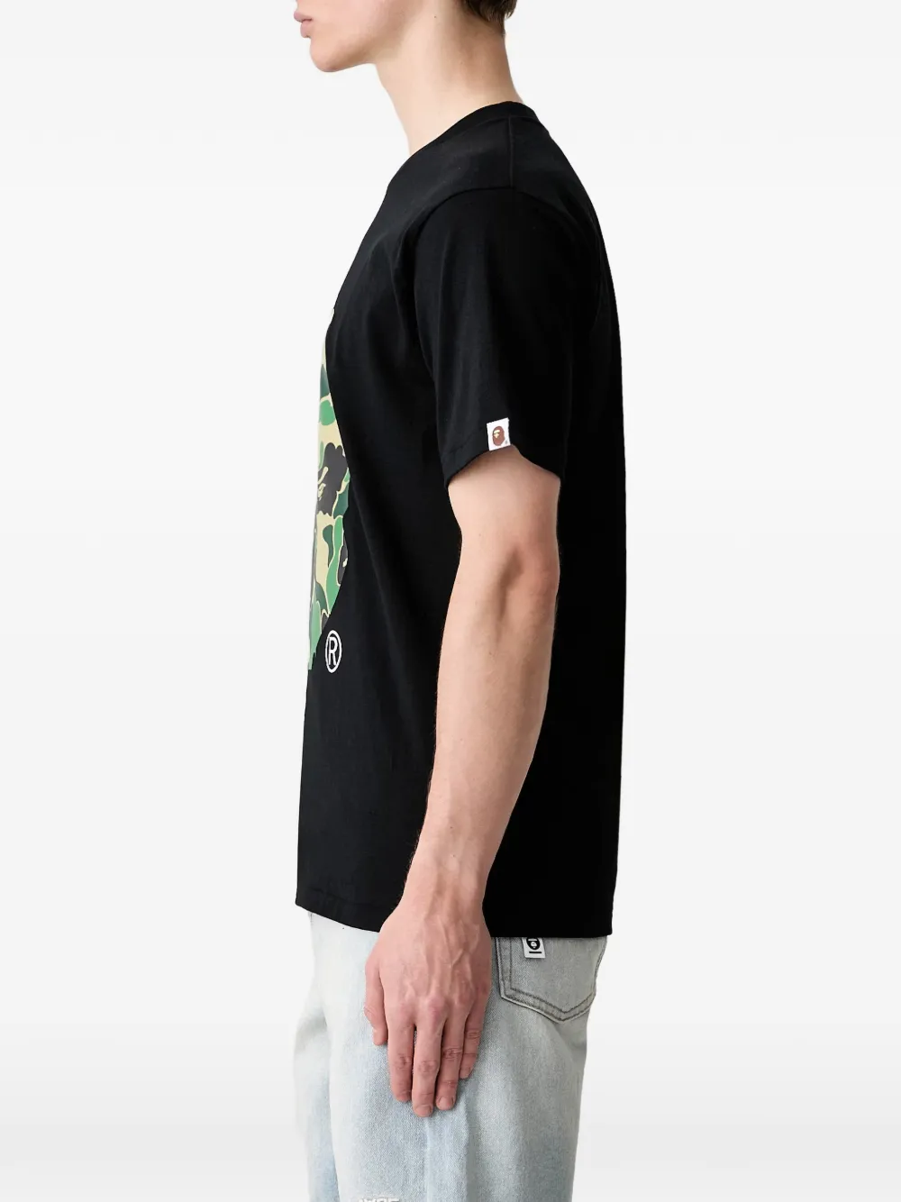 A BATHING APE ABC Camo Big Ape Head T-shirt Zwart