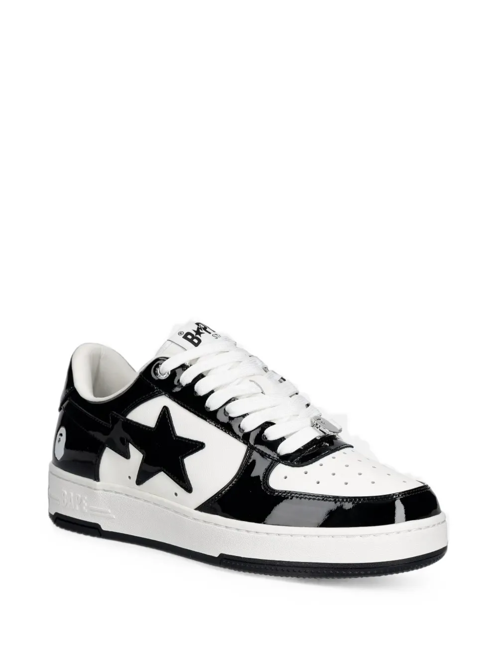 A BATHING APE BAPE STA patent leather sneakers Zwart