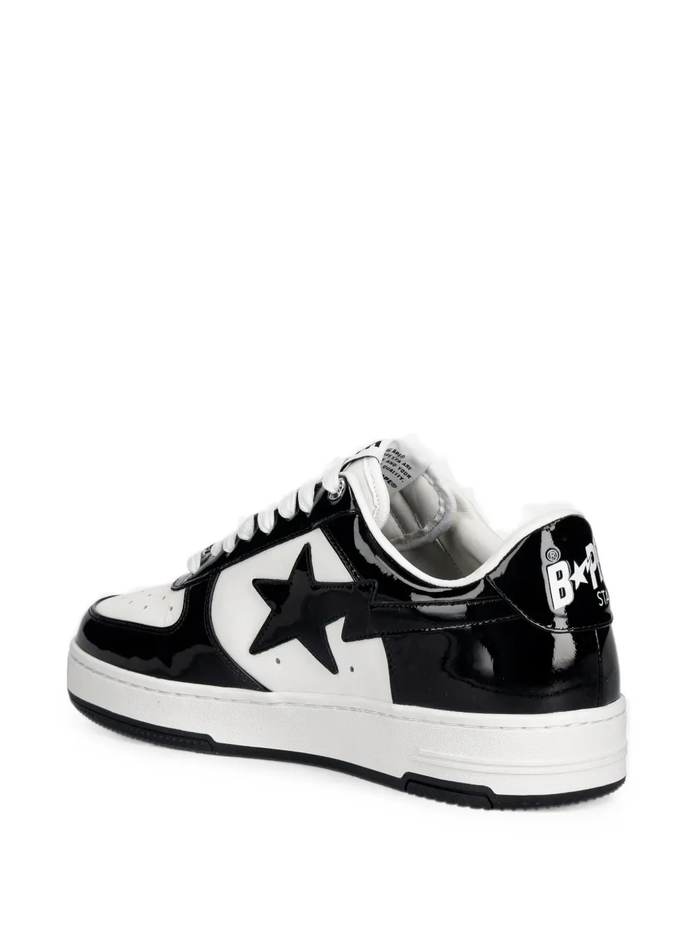 A BATHING APE BAPE STA patent leather sneakers Zwart