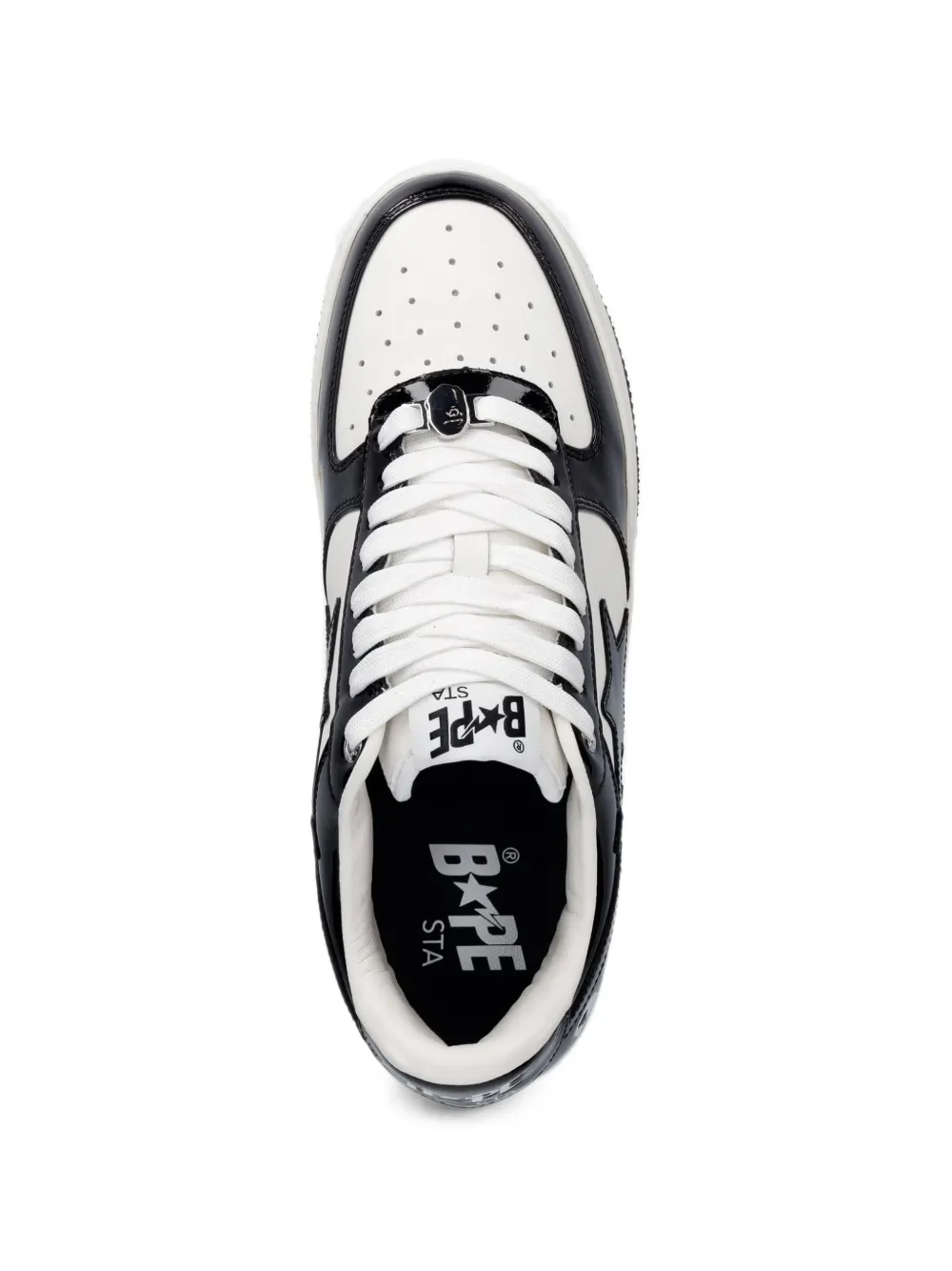 A BATHING APE BAPE STA patent leather sneakers Zwart
