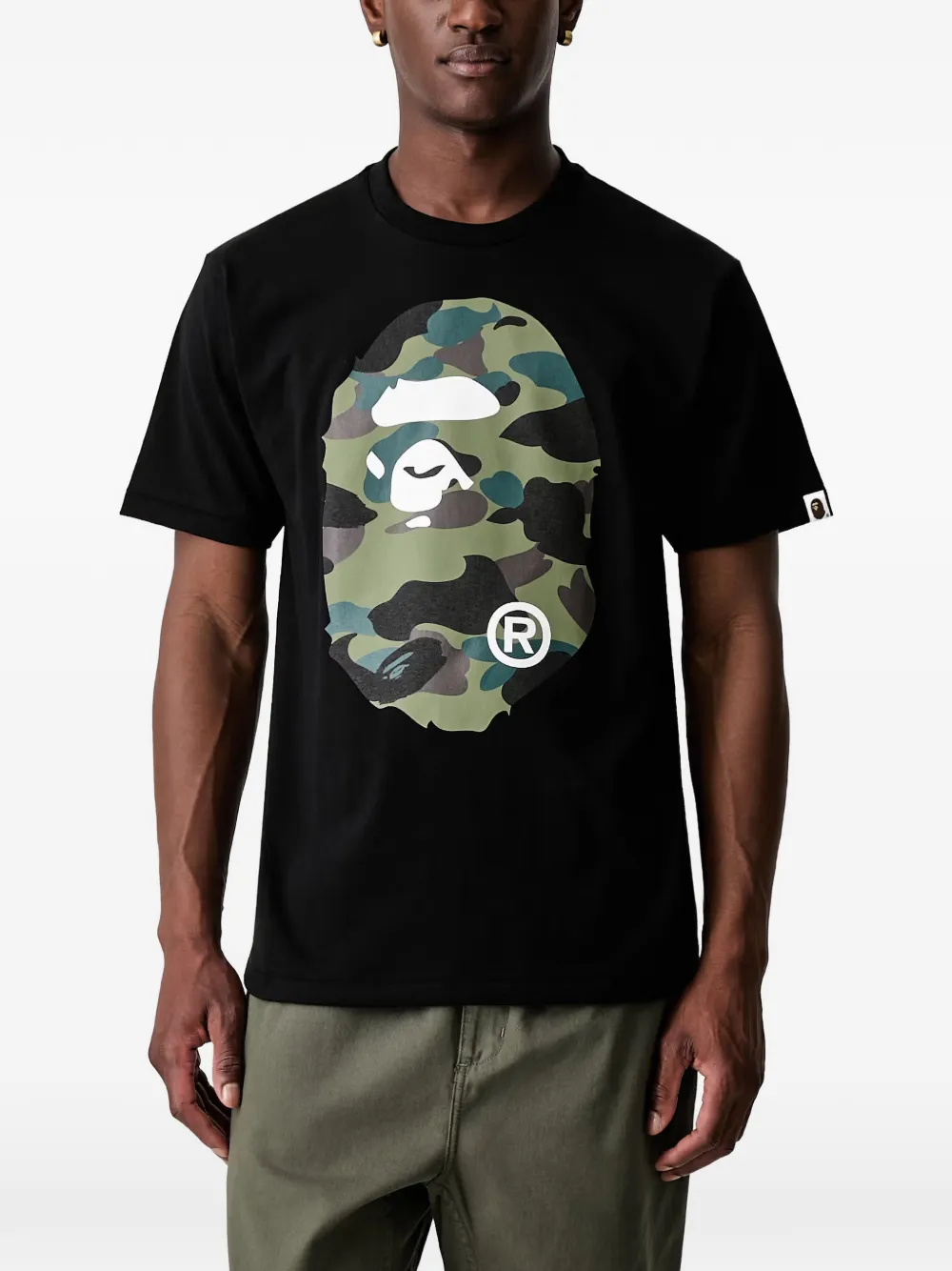 A BATHING APE® Ape Head camouflage-print T-shirt - Nero