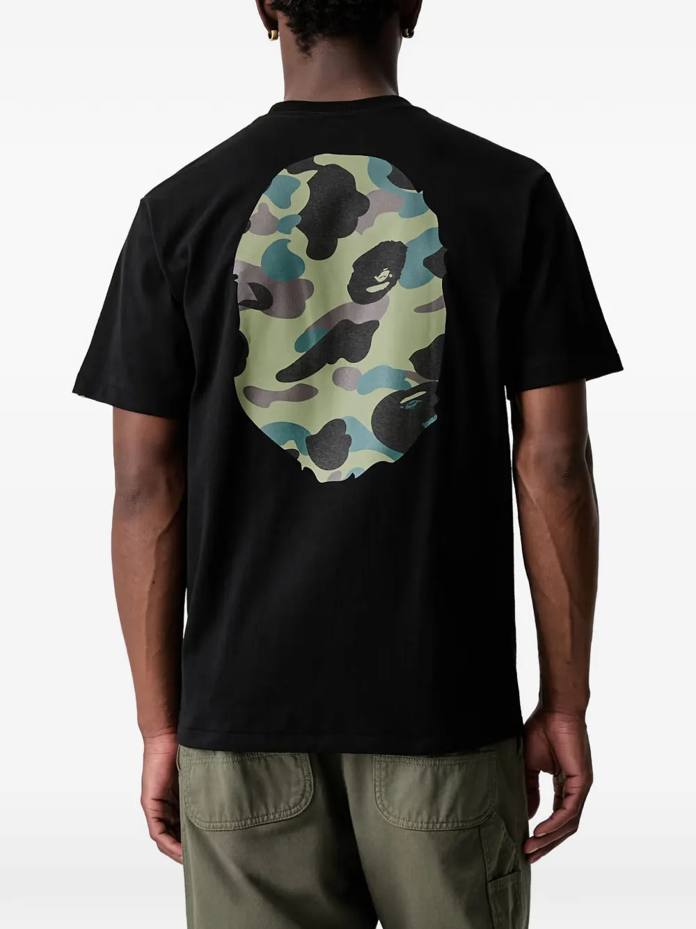 A BATHING APE T-shirt met camouflageprint Zwart