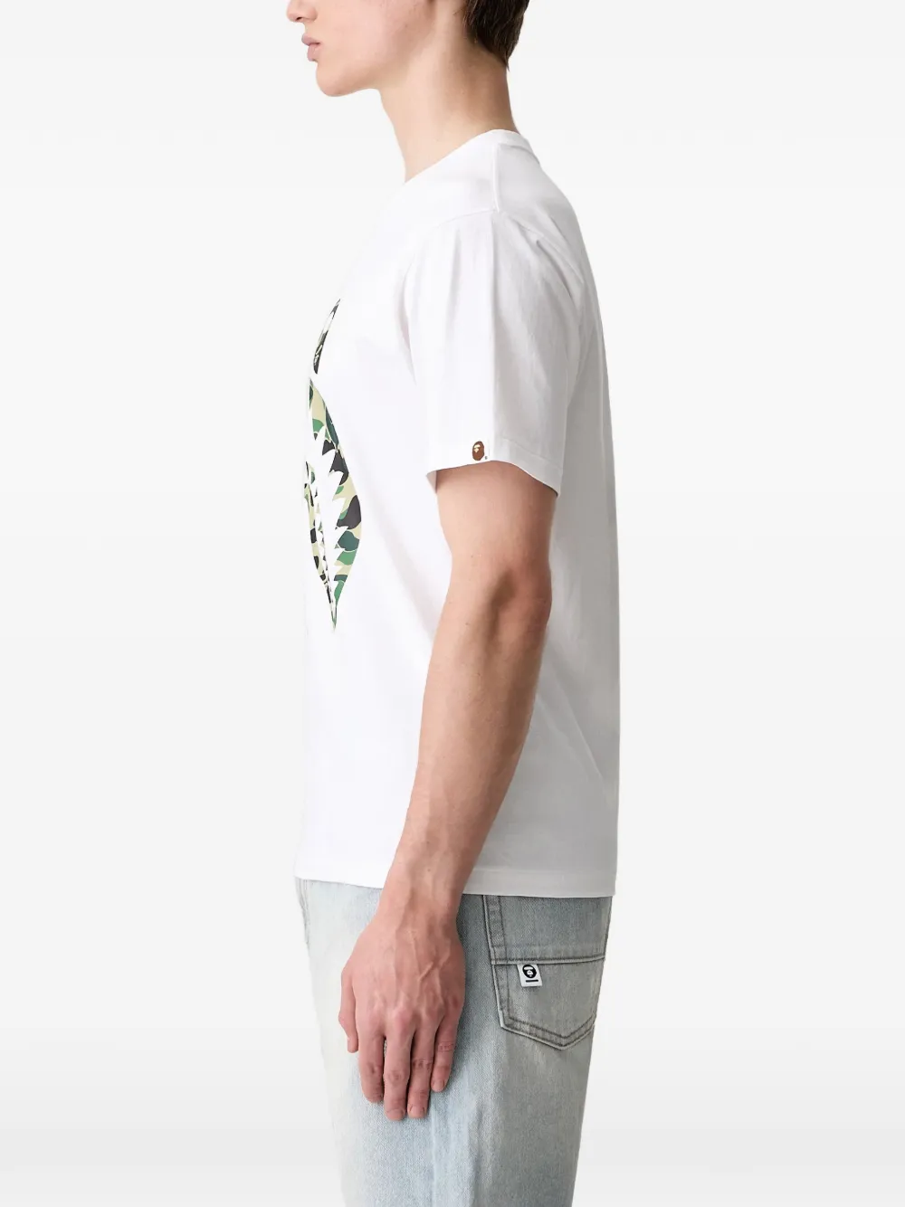 A BATHING APE T-shirt met camouflageprint Wit