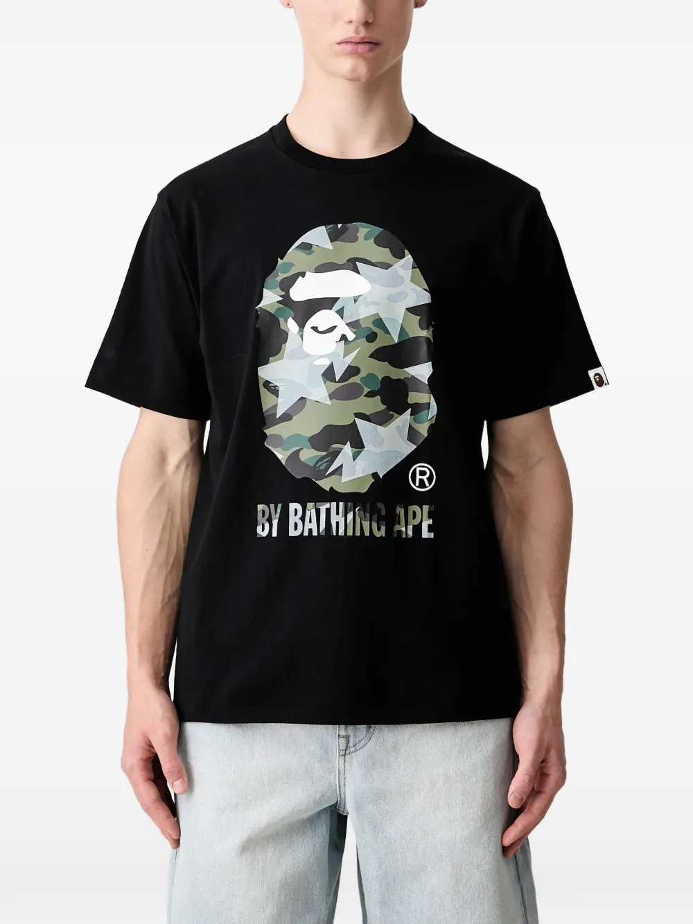 A BATHING APE® Sta Over Print 1st Camo camouflage-print T-shirt - Nero