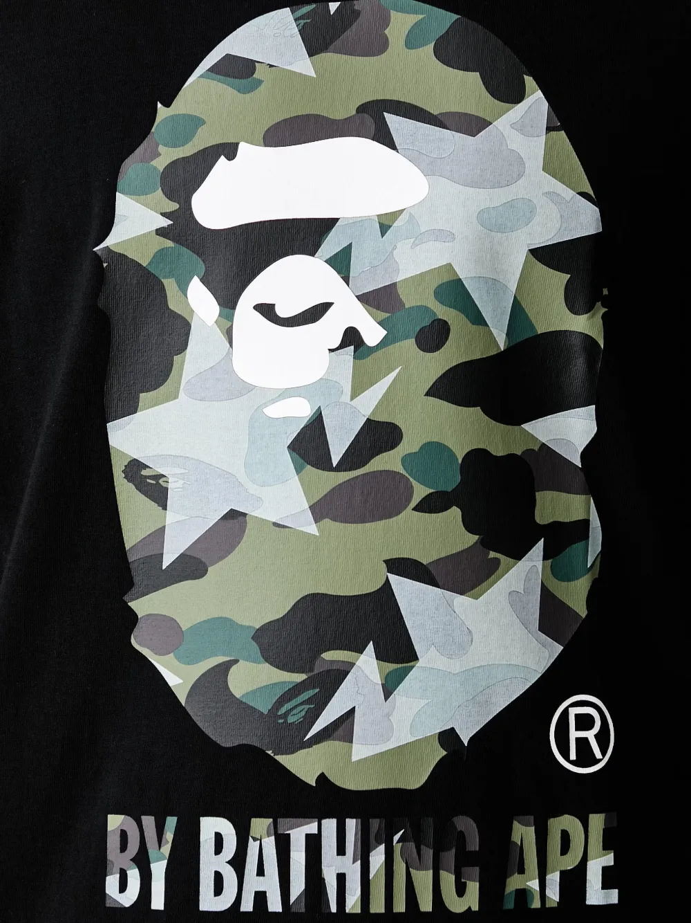 A BATHING APE Sta Over Print 1st Camo T-shirt met camouflageprint Zwart