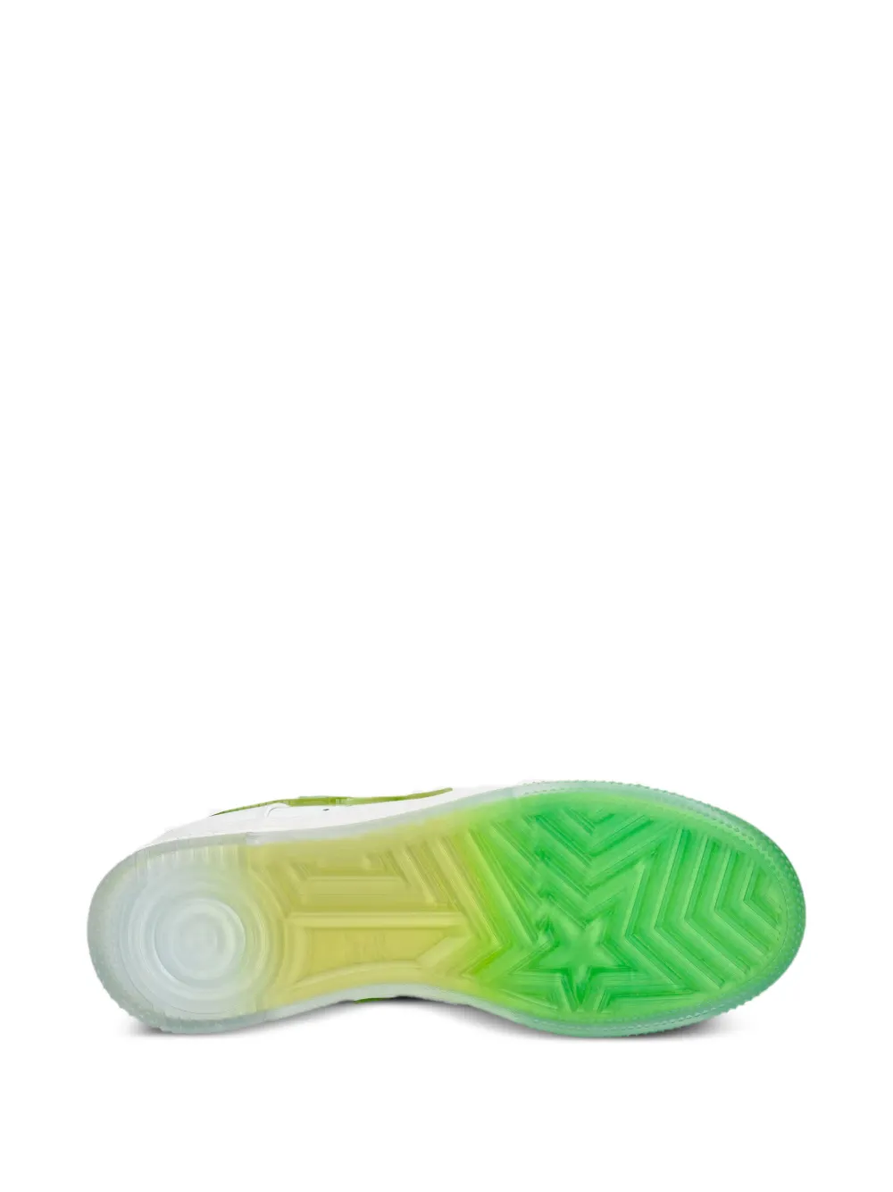A BATHING APE Bape Sta patent-leather sneakers Wit