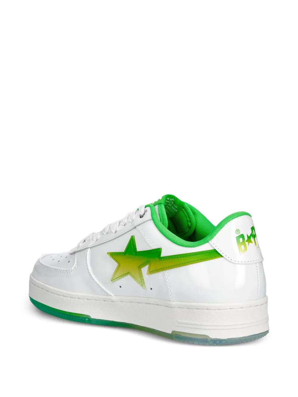 A BATHING APE Bape Sta patent-leather sneakers Wit