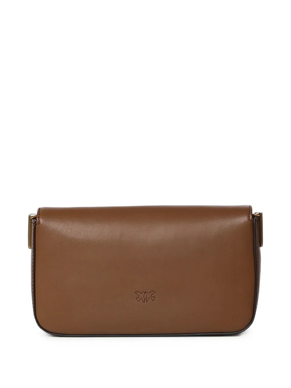 PINKO Love Birds leren schoudertas Bruin