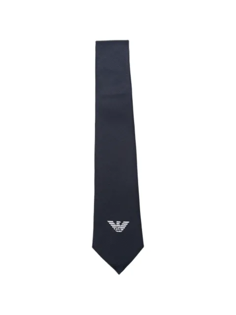 Emporio Armani Kids logo-embroidered twill tie