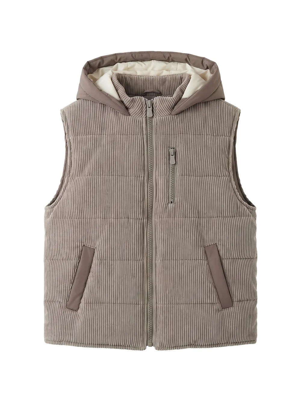 Eleventy Kids gilet en velours côtelé à design matelassé - Gris Eleventy Kids gilet en velours côtelé à design matelassé - Gris