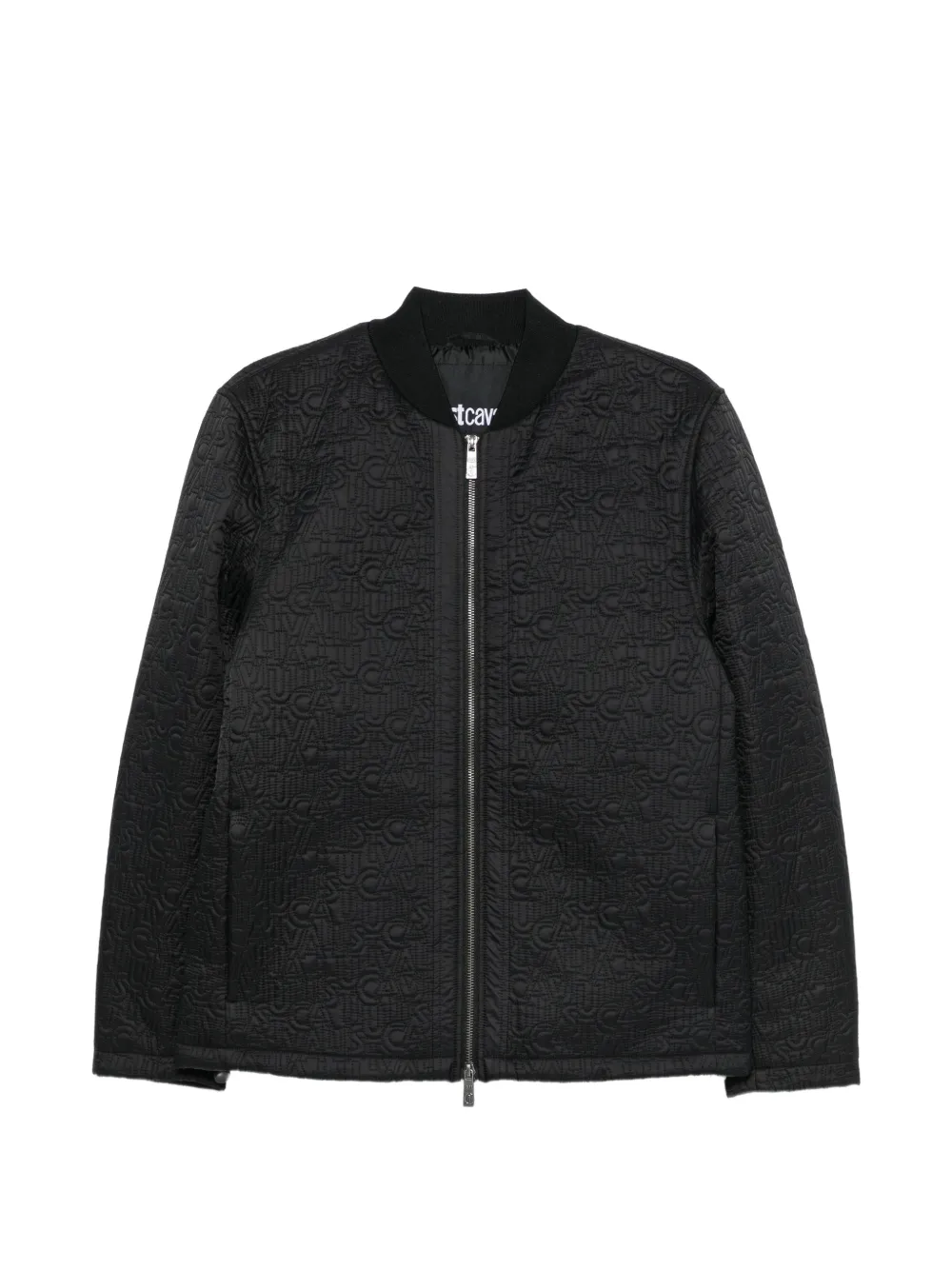 Just Cavalli quilted logo-embossed jacket - Nero