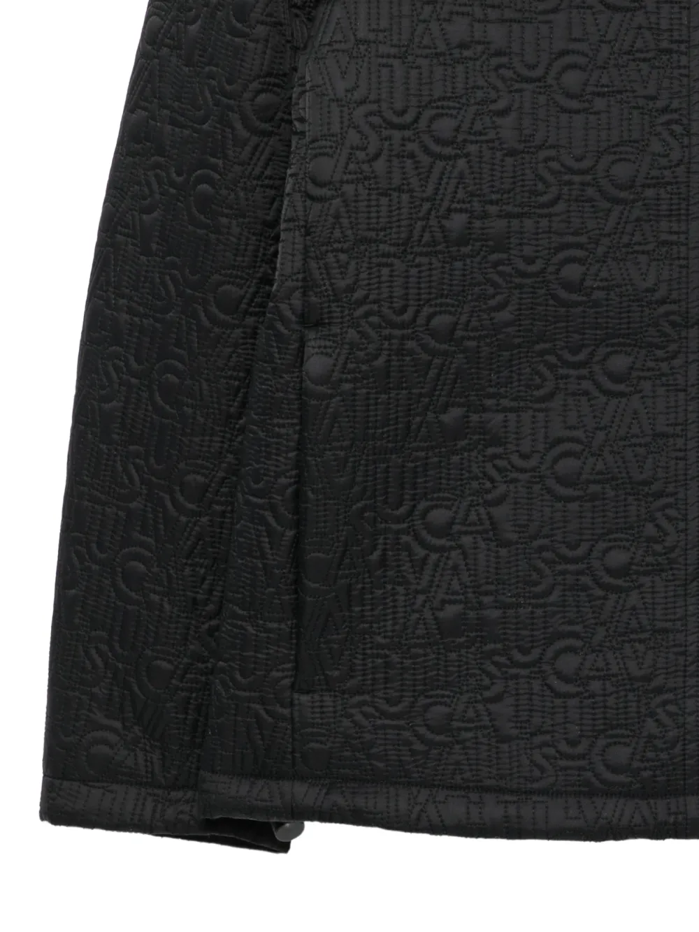 Just Cavalli quilted logo-embossed jacket Zwart