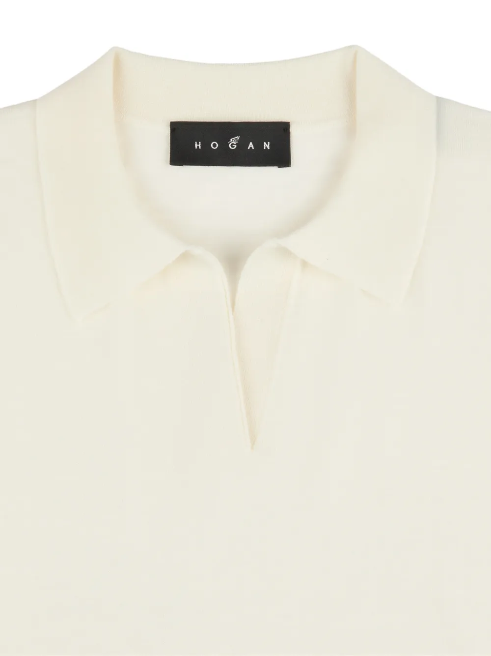 Hogan Gebreid poloshirt Beige