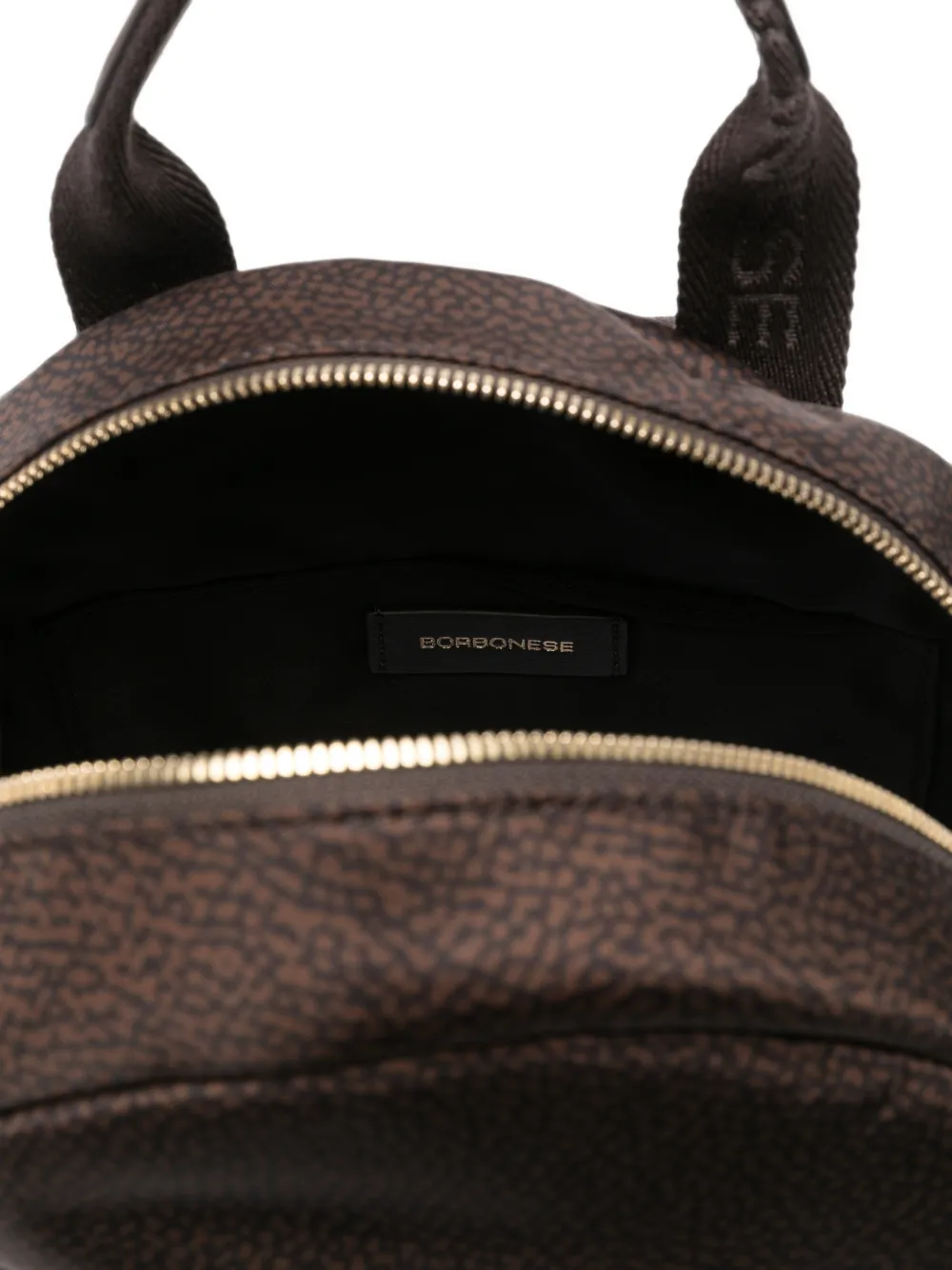 Borbonese Rugzak met opthytis-print Bruin