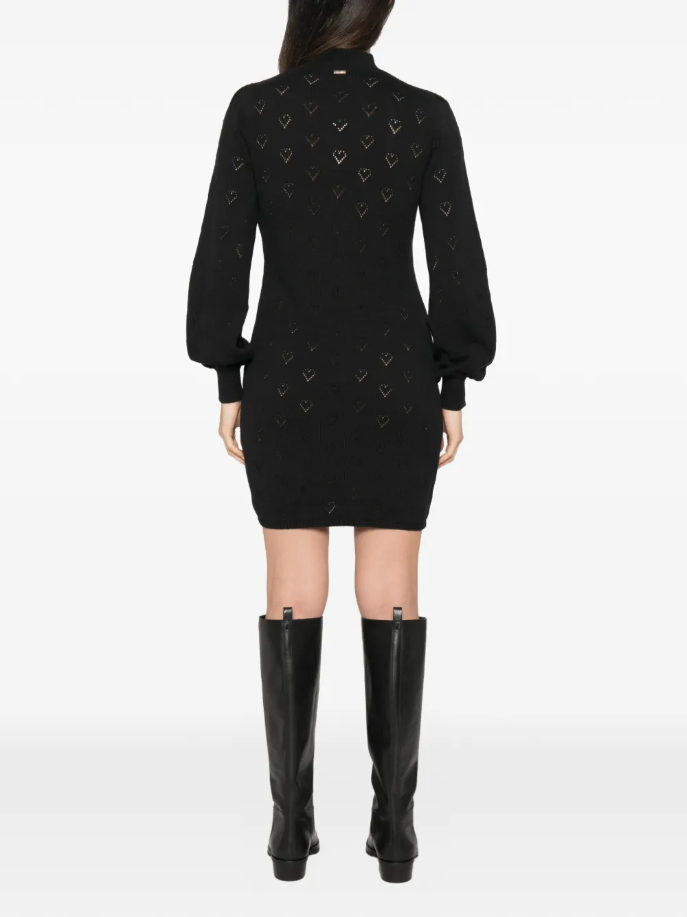 TWINSET Mini-jurk met geperforeerde hartdetails Zwart