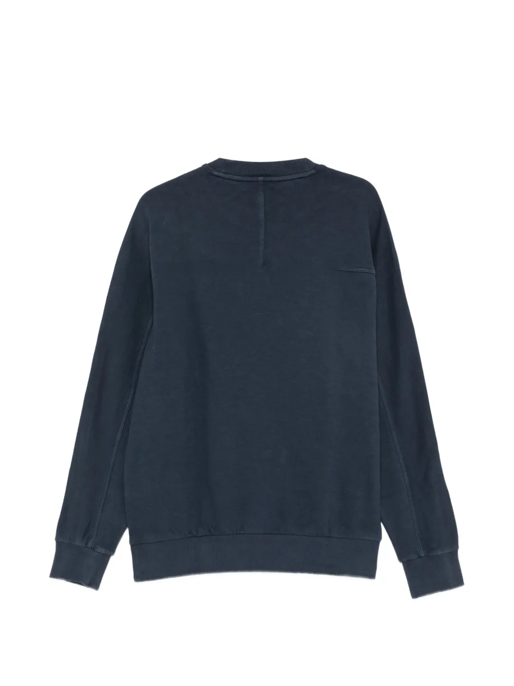 BOSS logo-embroidered crew-neck sweater Blauw