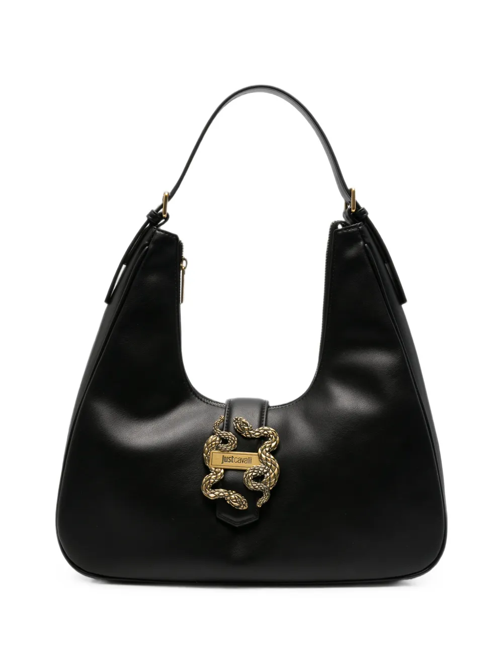 Just Cavalli snake-plaque shoulder bag - Nero