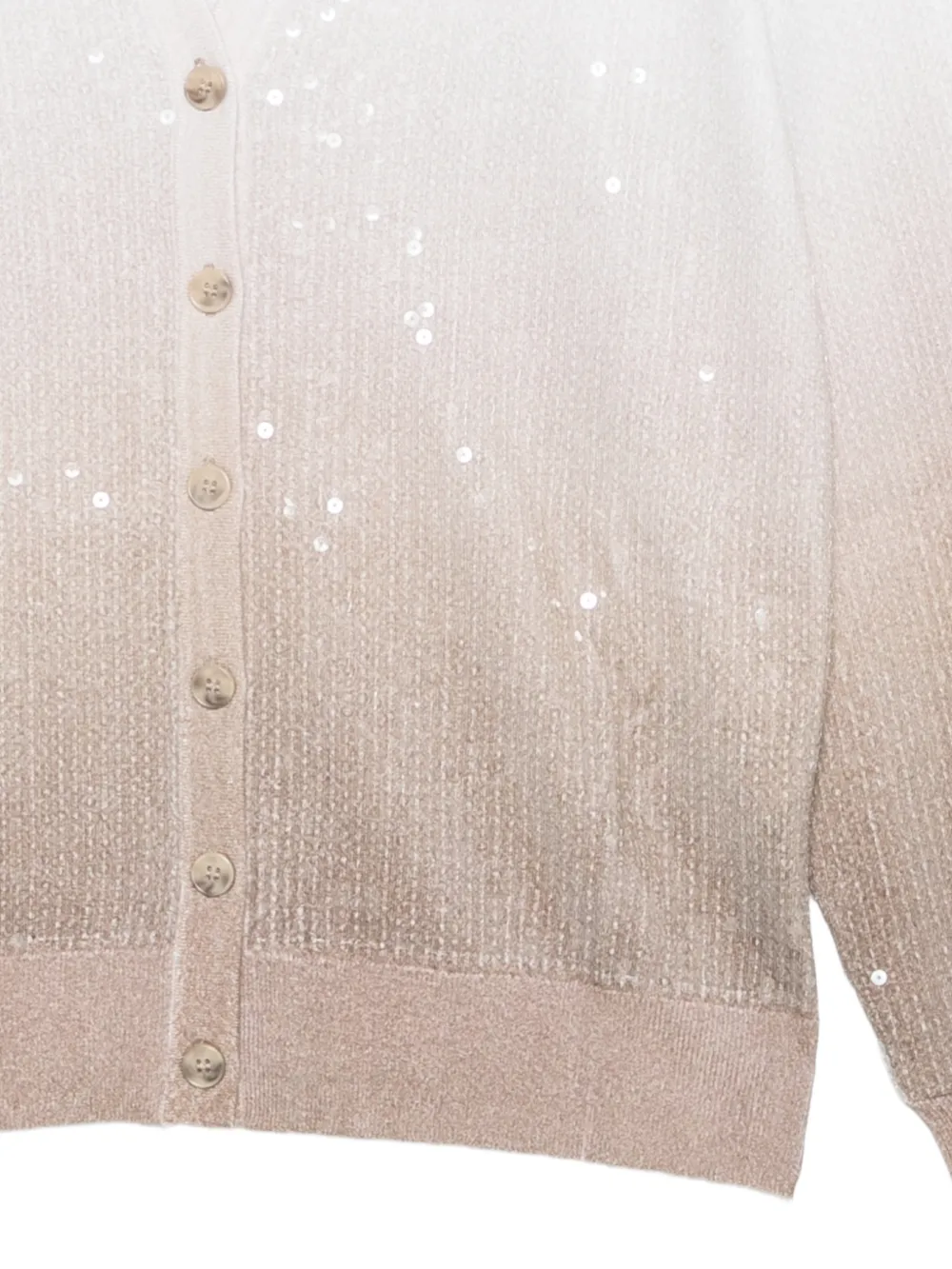 LIU JO sequin-embellished ombré cardigan Wit
