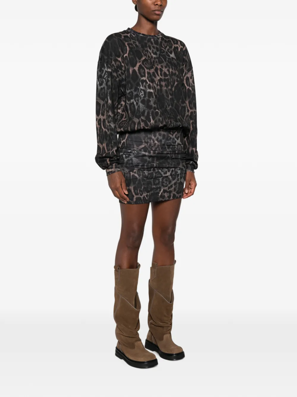 Just Cavalli Mini-jurk met luipaardprint Zwart