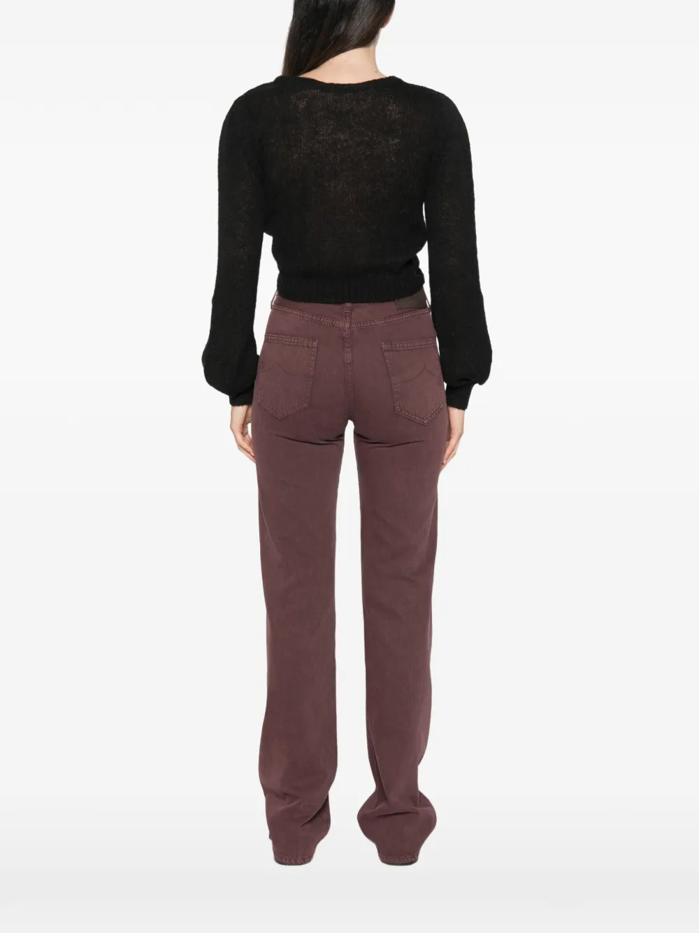 TWINSET Cropped trui met gedraaide voorkant Zwart