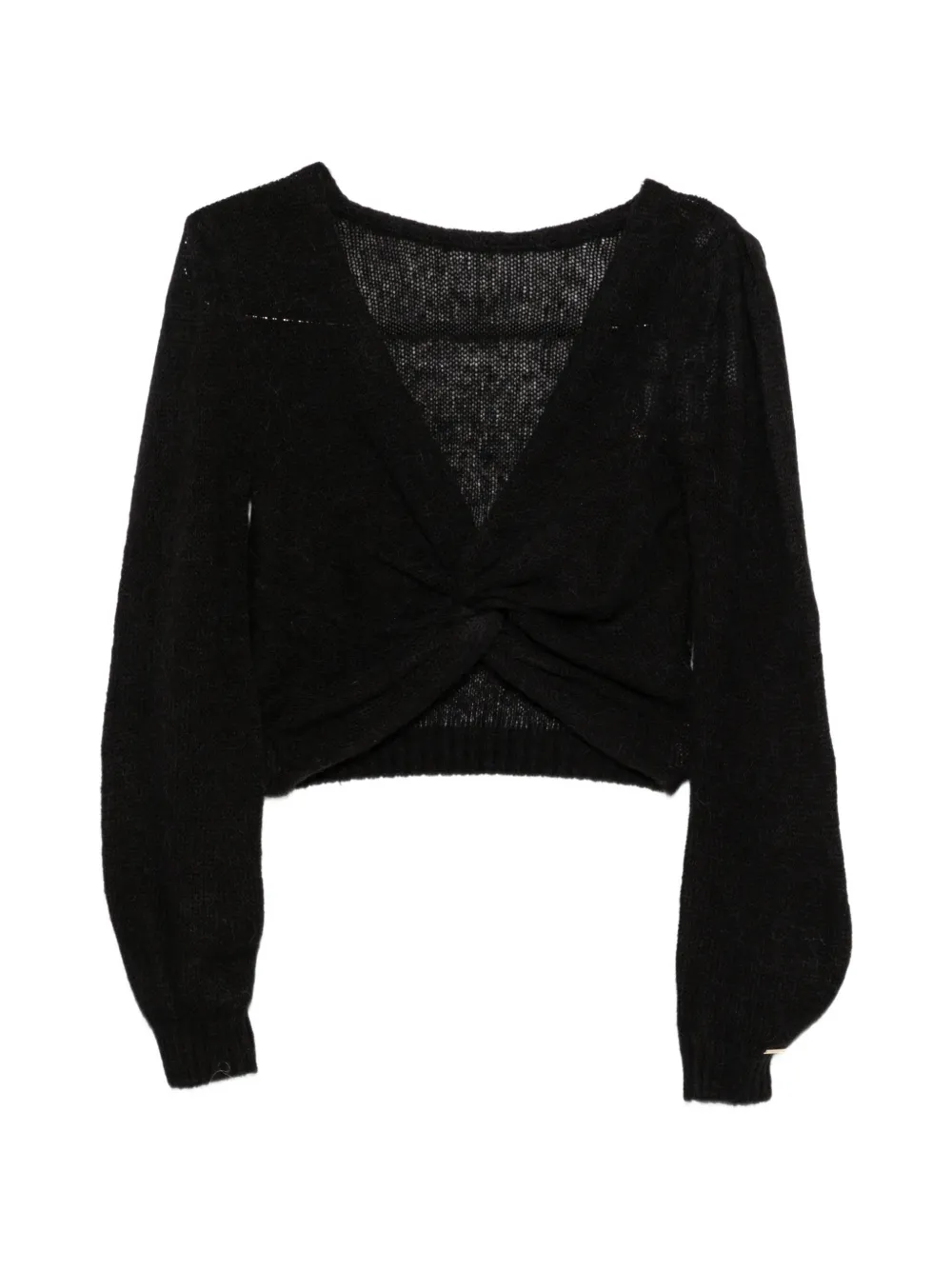 TWINSET twisted-front cropped sweater