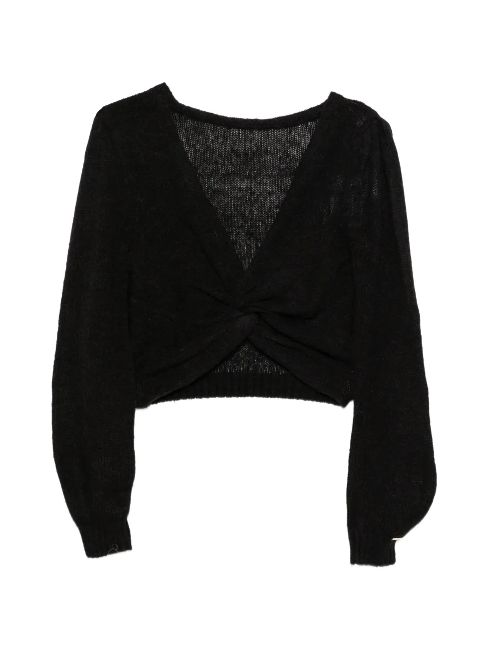 TWINSET twisted-front cropped sweater