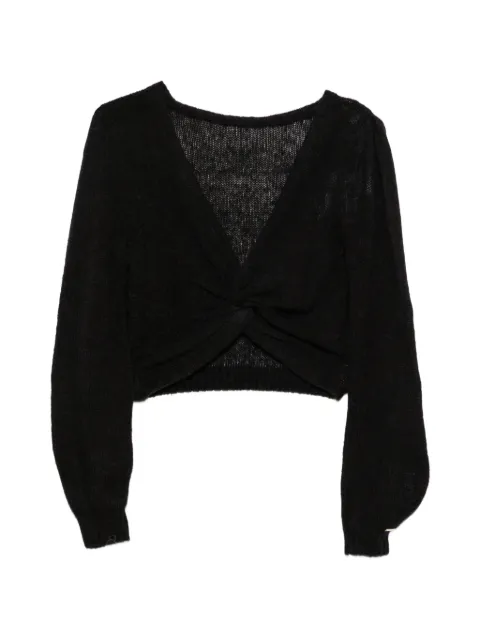 TWINSET pull crop à détail torsadé