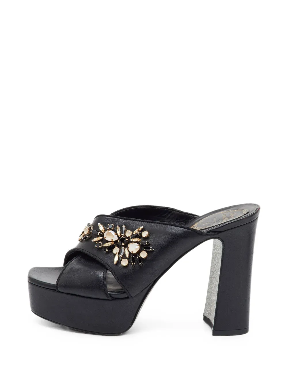 René Caovilla crystal-embellished sandals - Schwarz