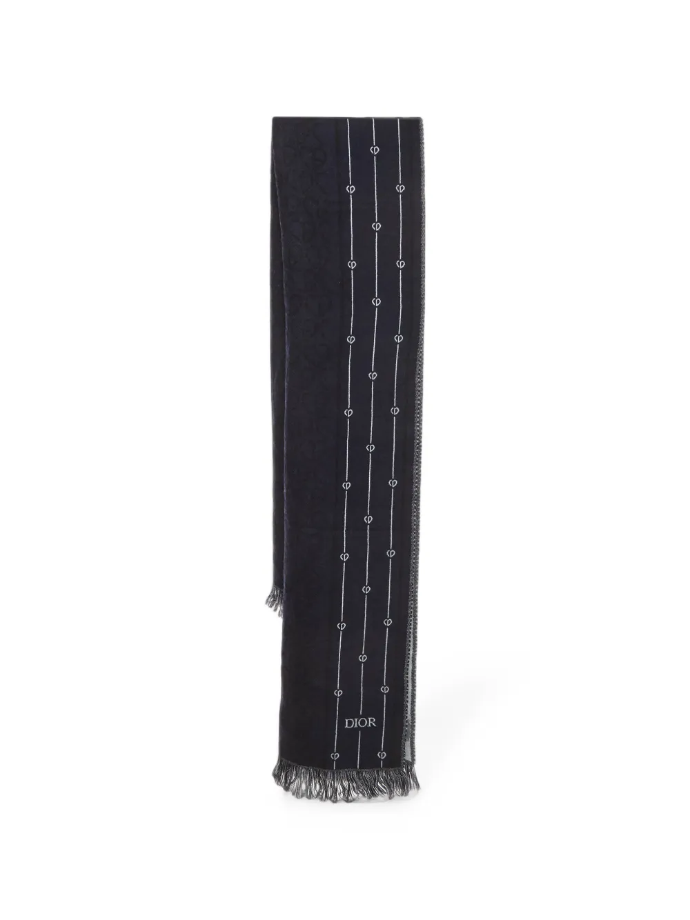 Christian Dior Pre-Owned heart-pattern scarf - Blau