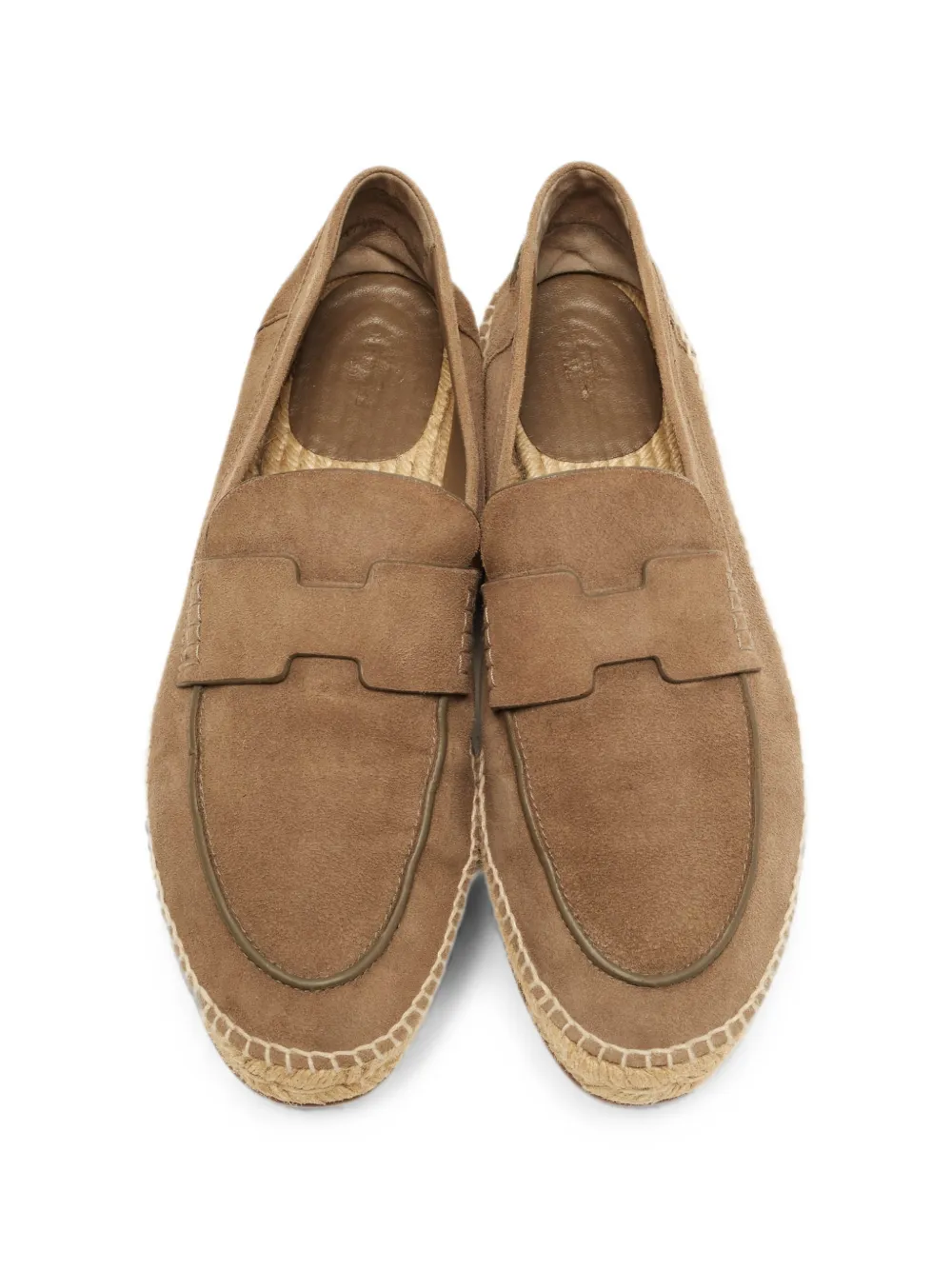 Hermès Pre-Owned Trip suede espadrille loafers - Braun
