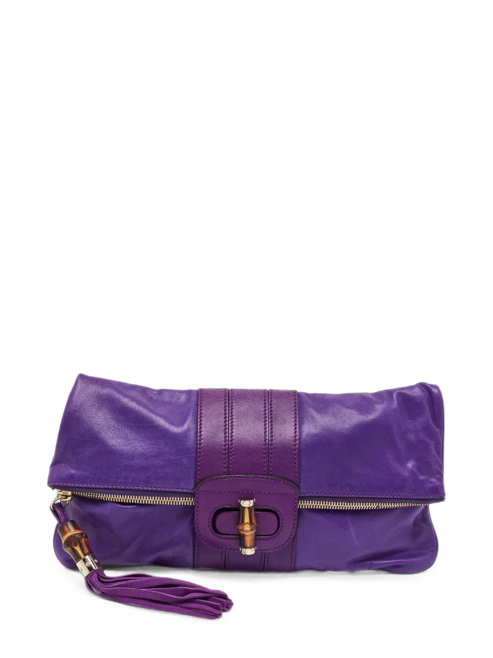Gucci Pre-Owned Bamboo tassel clutch bag - Violett
