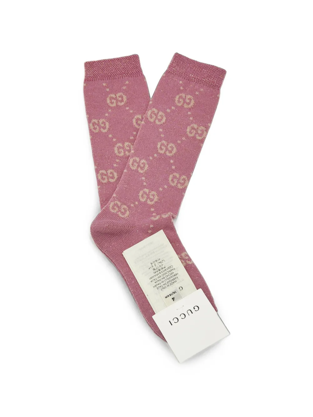 Gucci Pre-Owned GG lamé socks - Rosa