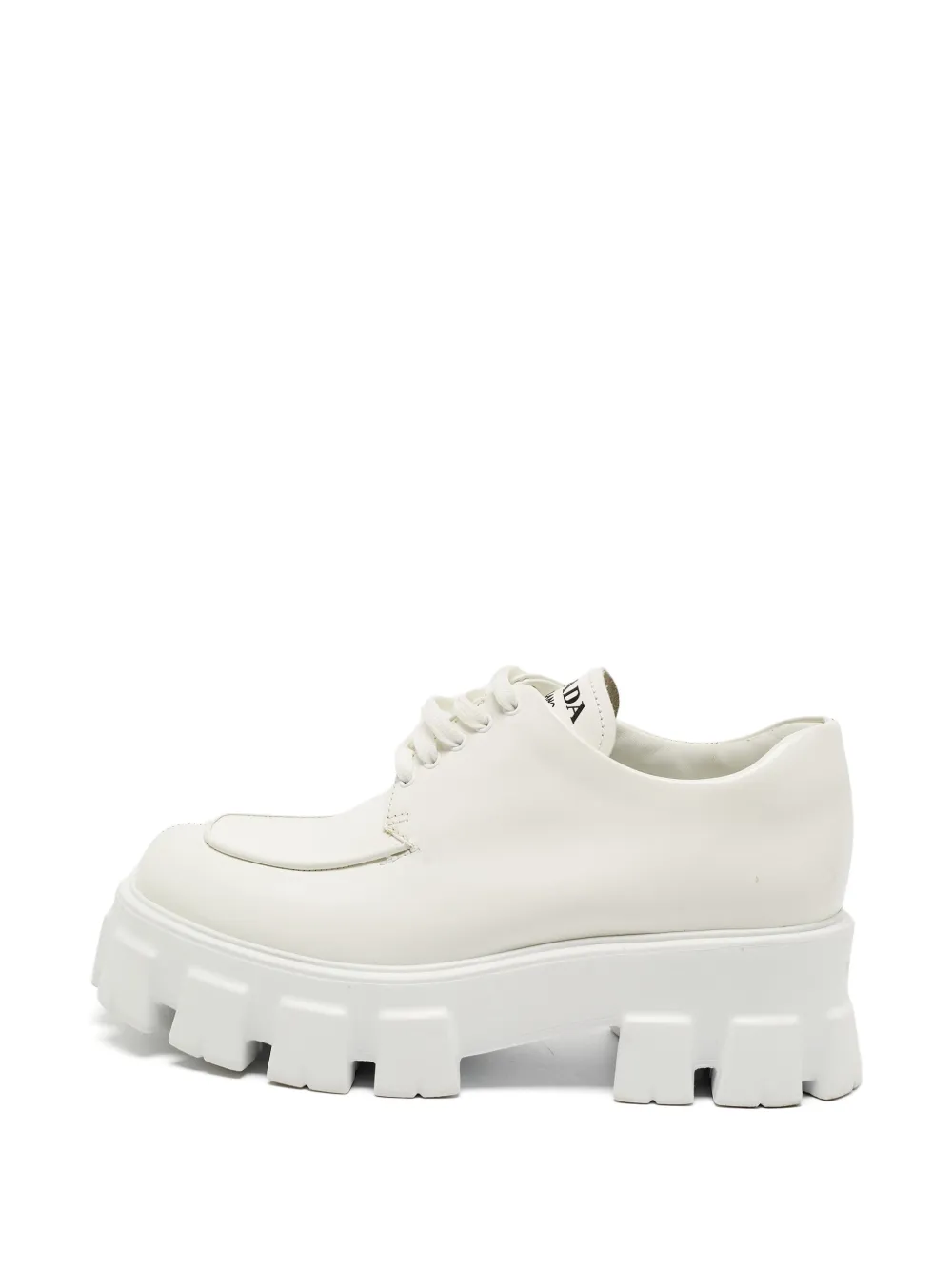 Prada Pre-Owned Monolith lace-up shoes - Bianco