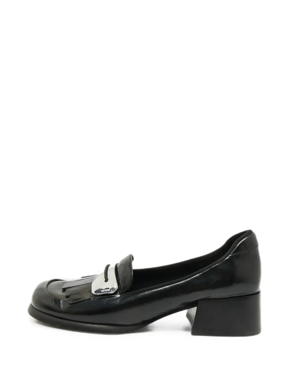 Prada Pre-Owned fringe Penny loafers - Nero