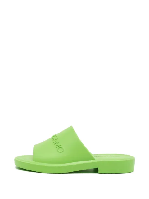 Ferragamo Pre-Owned Giuneva logo-embossed slide sandals