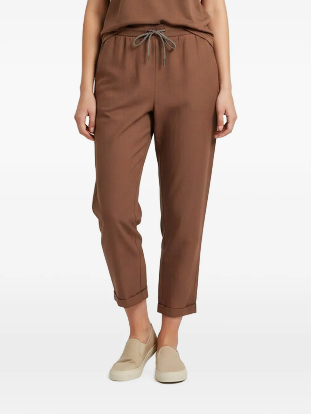 Fabiana Filippi drawstring-waist trousers - Marrone