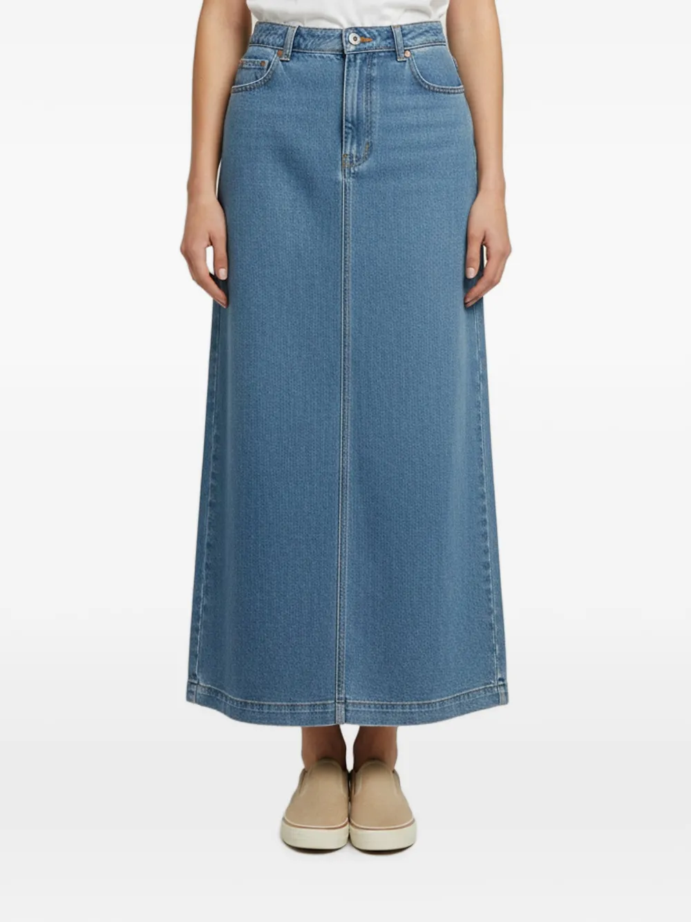Magda Butrym high-slit maxi skirt - Blau