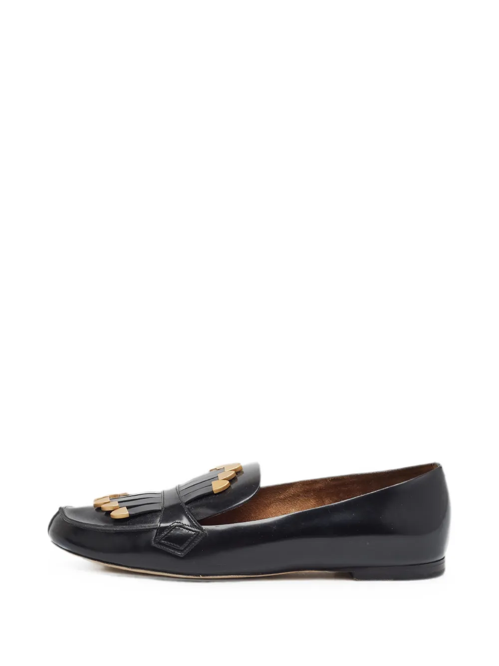 Chloé Pre-Owned fringe-detail loafers - Schwarz