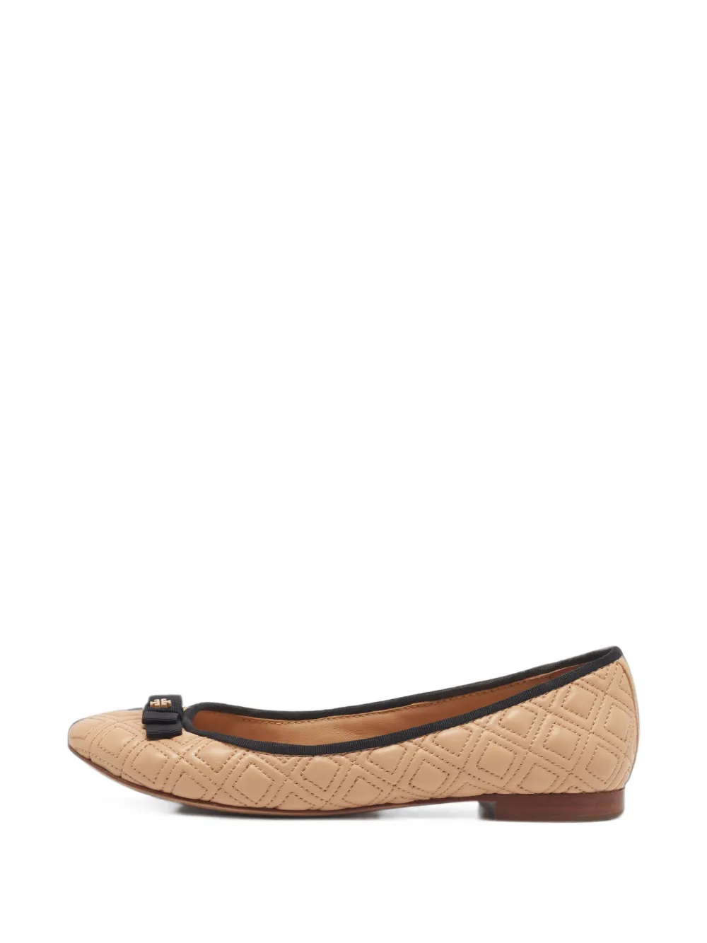 Tory Burch Marion quilted ballet flats - Nude