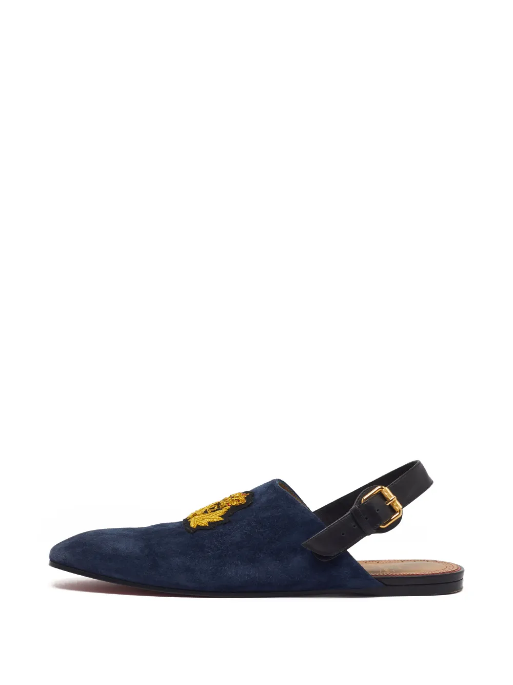 Christian Louboutin Pre-Owned Bestickte Slingback-Mules - Blau