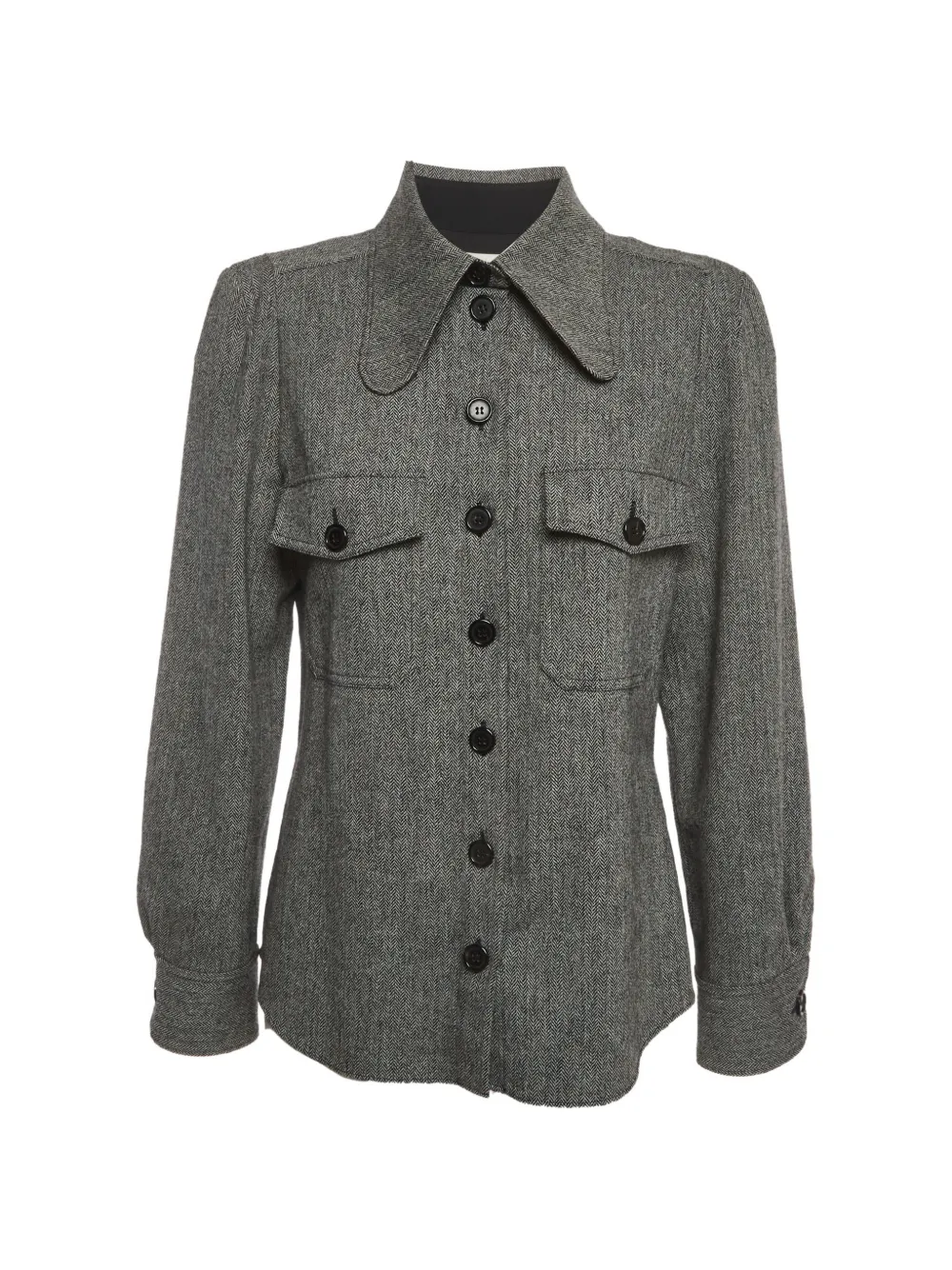 Chloé Pre-Owned herringbone button-up jacket - Grau