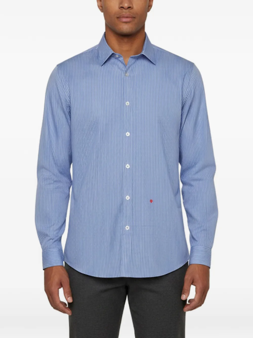 Moschino Pre-Owned chemise boutonnée à rayures - Bleu Moschino Pre-Owned chemise boutonnée à rayures - Bleu