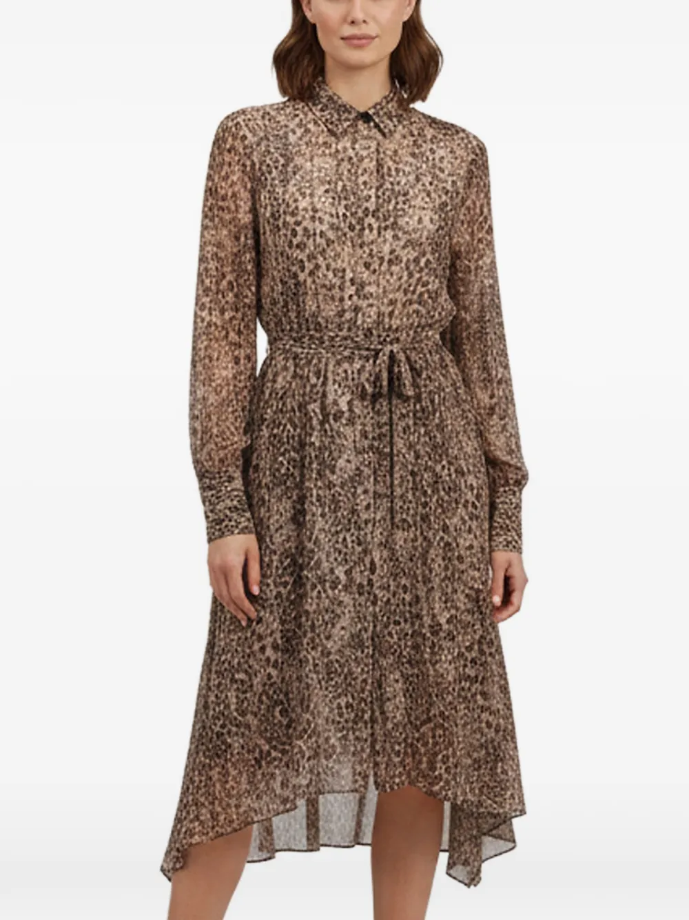 AllSaints Lizzy Patch leopard-print dress - Toni neutri