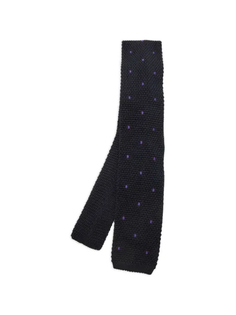 Carolina Herrera Vintage corbata de punto con motivo de lunares