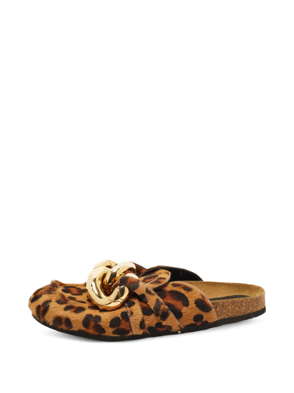 JW Anderson leopard-print chain-link mules - Braun