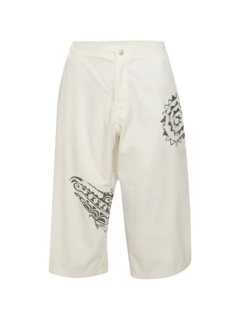 Versace Pre-Owned printed poplin trousers