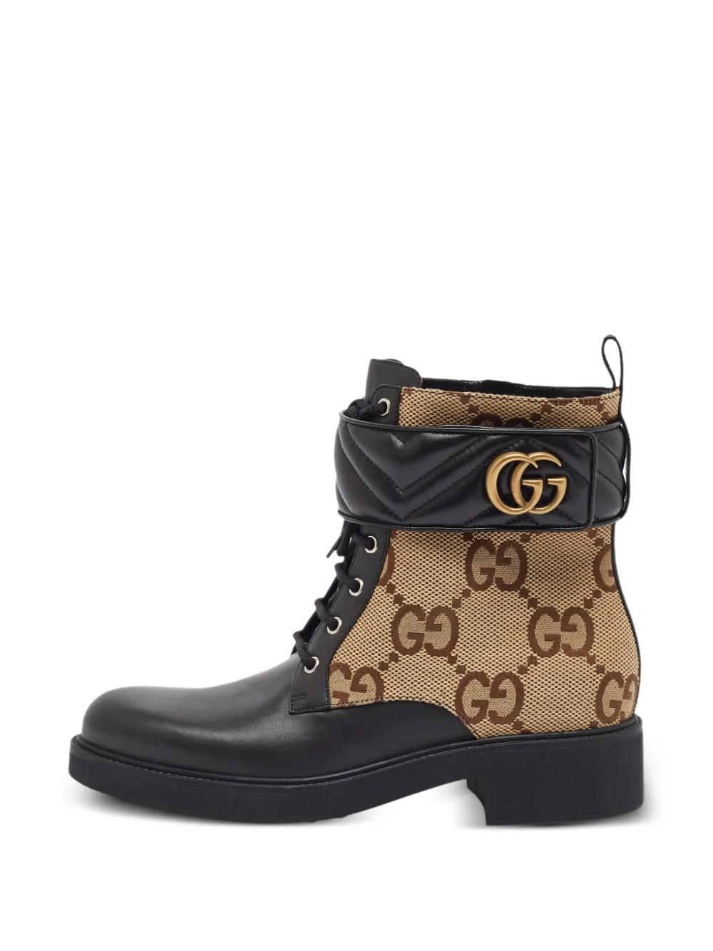 Gucci Pre-Owned Anfibi GG matelassé - Nero